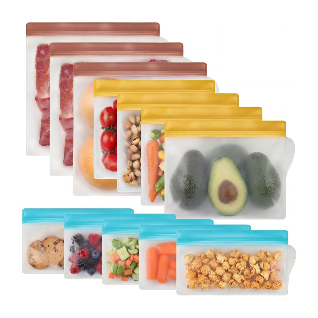 EcoSeal Reusable Silicone Food Bags 6-Pack