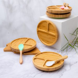 BambooBuds Kids' 5-Piece Bamboo Dish Set