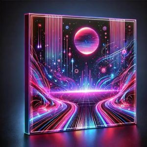 SynthWave Neon LED Wall Art Panels 3-Pack
