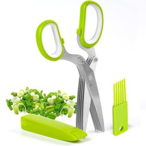 HerbEase Herb Stripper + Kitchen Scissors Set