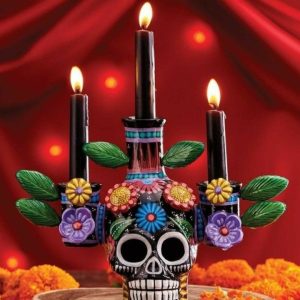 DÃa de los Muertos Taper Candles — 4 Pack
