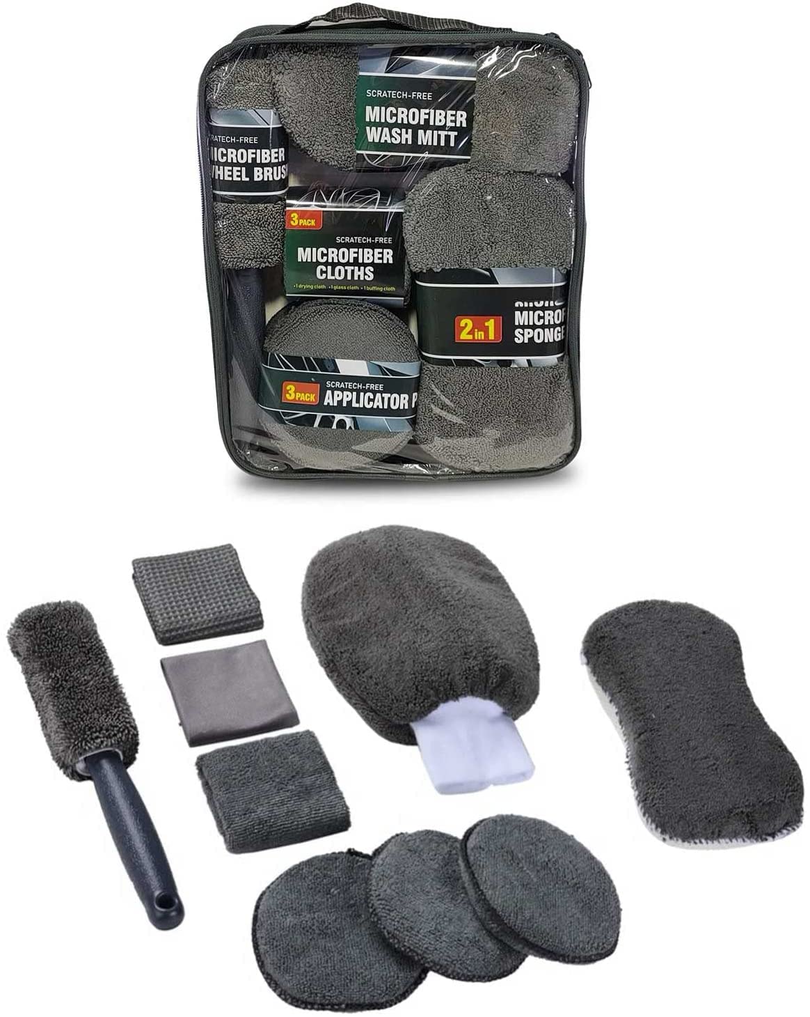 ShinePro Microfiber Wash Mitt Kit