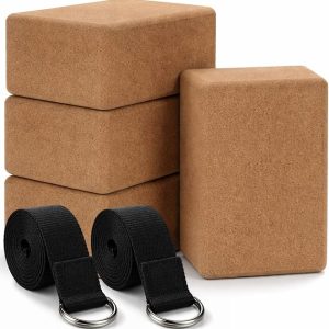 ZenFlow Cork Yoga Block & Strap Set