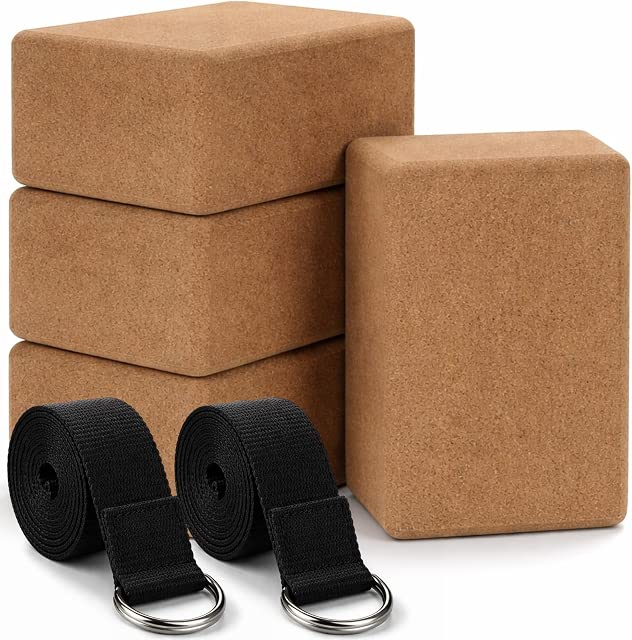 ZenFlow Cork Yoga Block & Strap Set