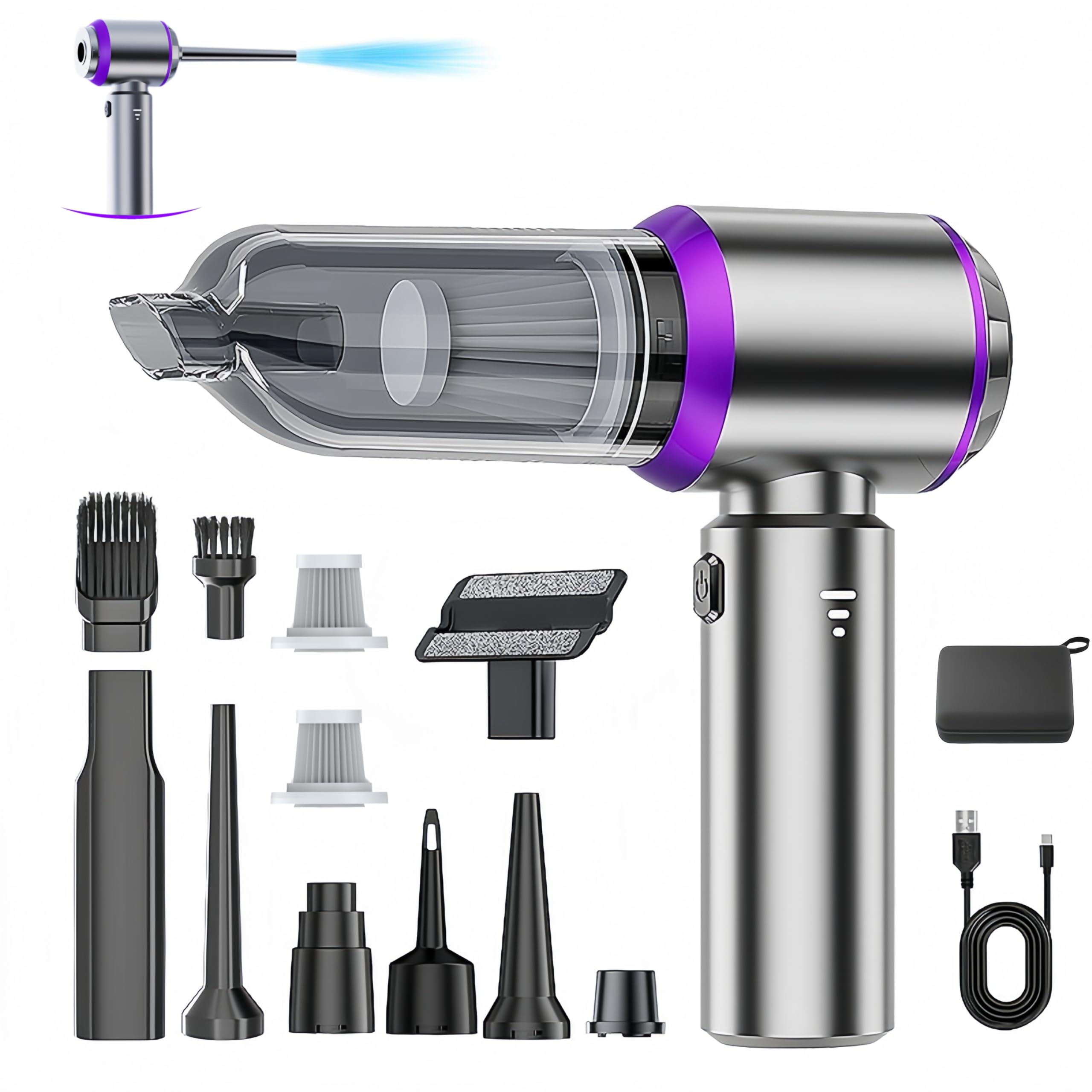 DustMini USB Rechargeable Car Vacuum