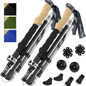 TrailTrek Collapsible Trekking Poles (Pair)