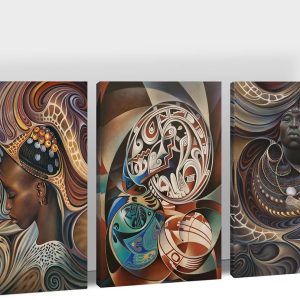 Roots and Culture African Pattern Canvas Set