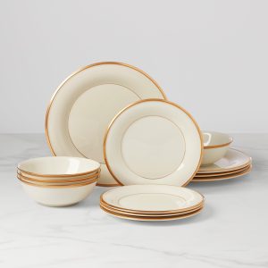 Ivory Classic 12-Piece Porcelain Dinnerware Set