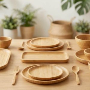 BambooEco 12-Piece Bamboo Dinnerware Set