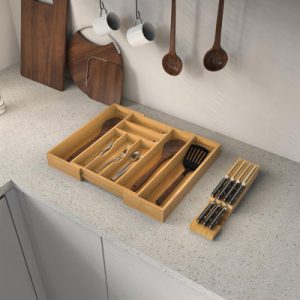 TidyDrawer Expandable Bamboo Drawer Organizer