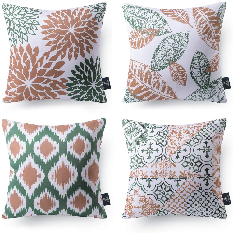 DecorChic Throw Pillow Covers 4-Pack