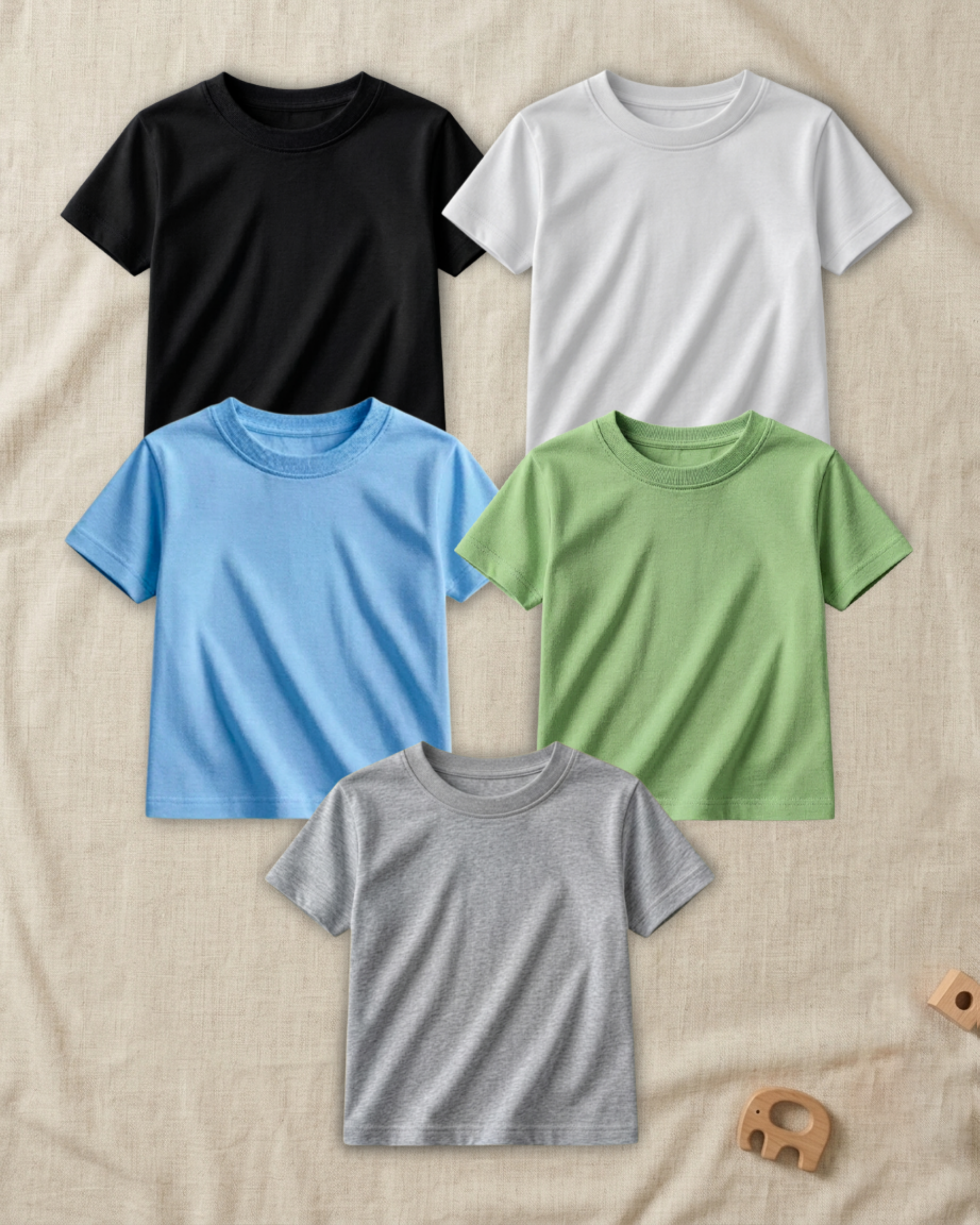 KidBasics Crew Tees 5-Pack