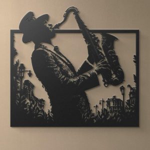 Jazz Soul Saxophone Player Canvas Art