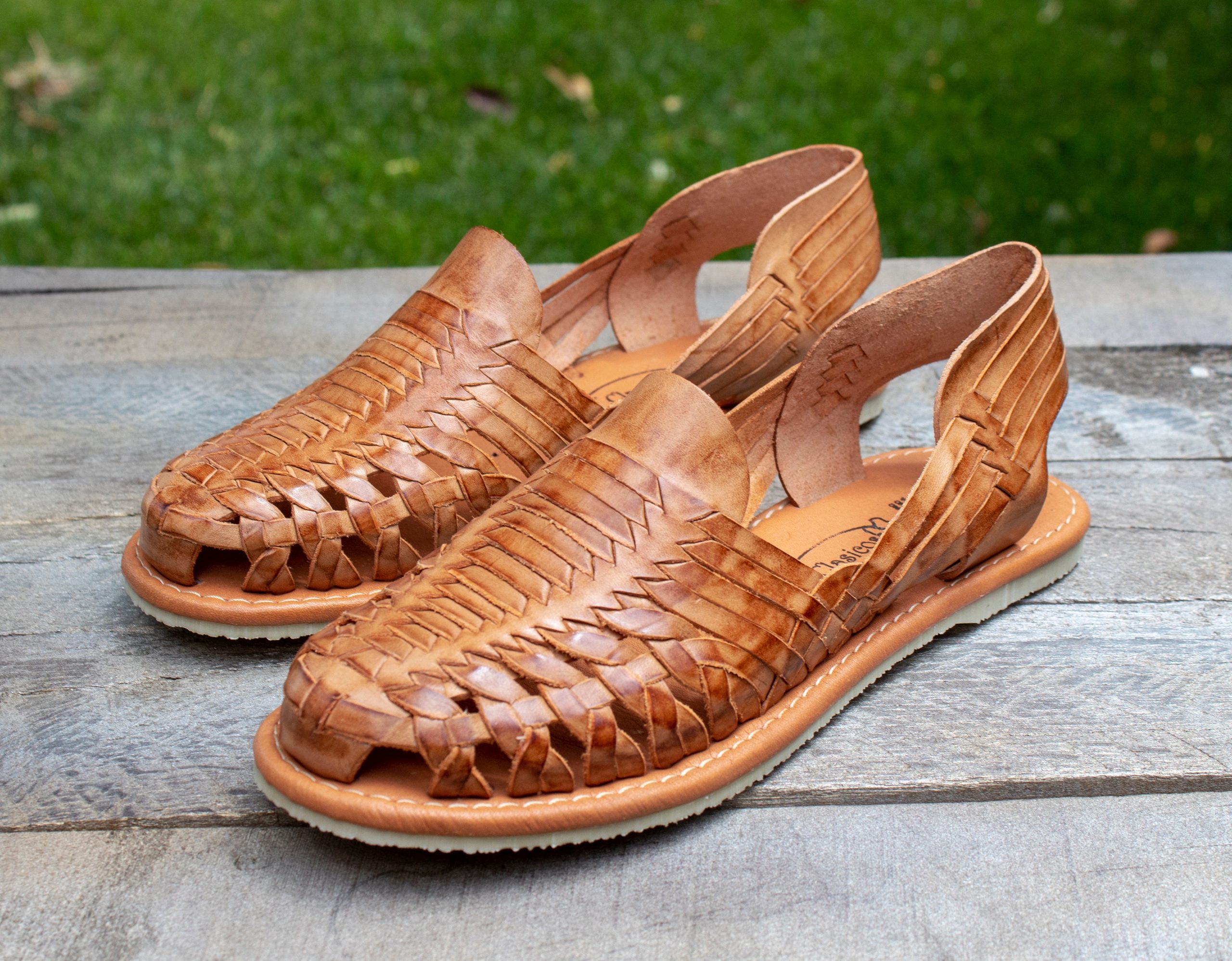 Huarache-Style Woven Leather Sandals
