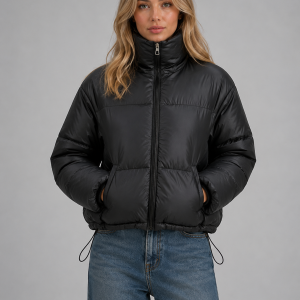 PetitePuff Women's Cropped Puffer Jacket