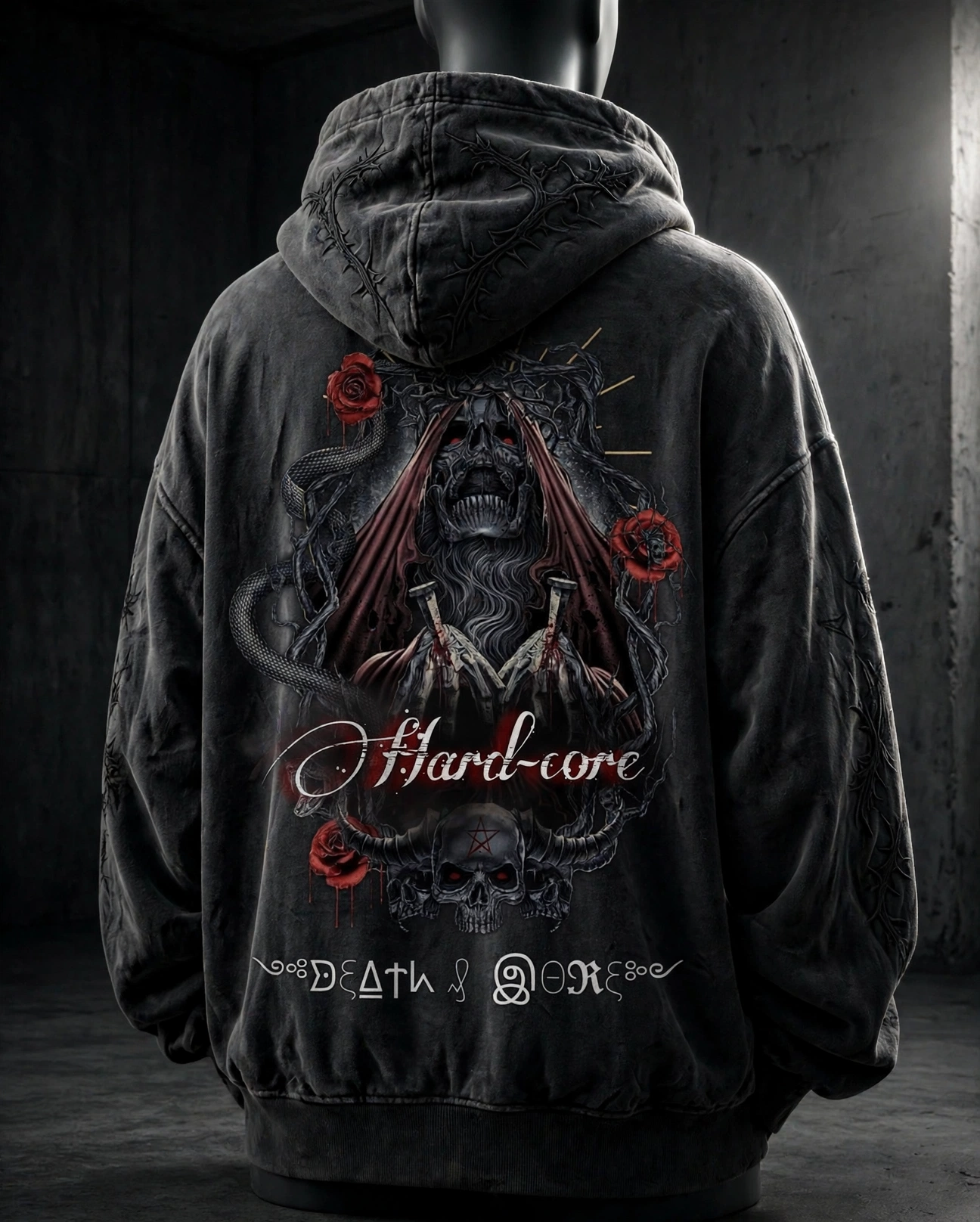 Death & More Hoodie — back