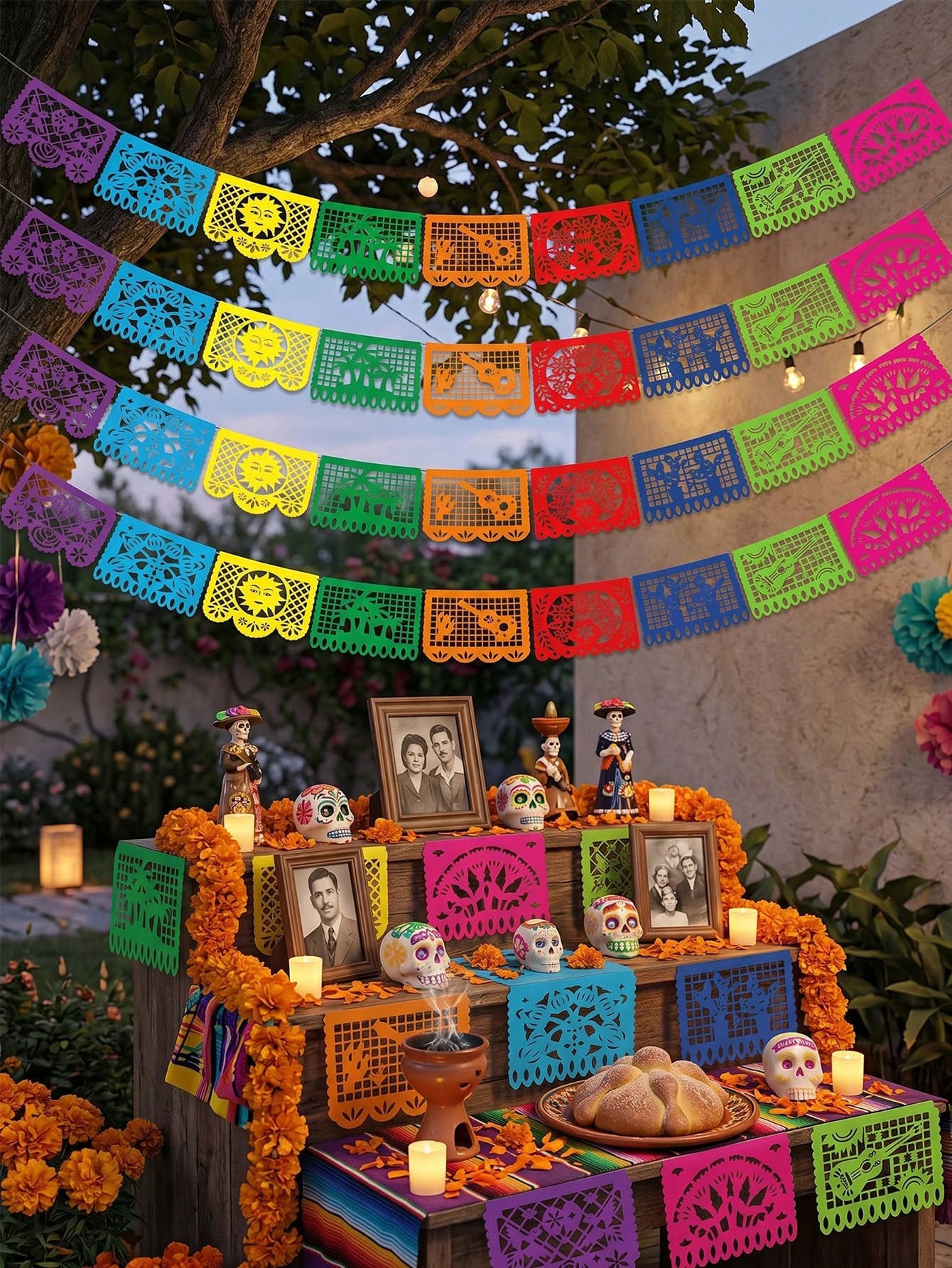 Papel Picado LED String Lights — 20ft