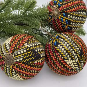 Kente Bauble Ornament Set