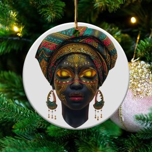 Black Santa Ball Ornament