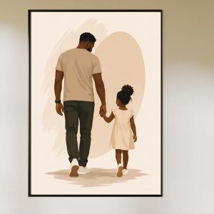 Black King Father Portrait Print