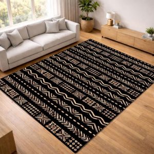 KenteBorder Area Rug