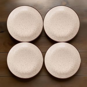 KilnSpeck Speckled Stoneware Dinner Plates, Set of 4